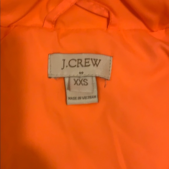 J. Crew Neon Orange Down Quilted Puffer Vest - Picture 4 of 4